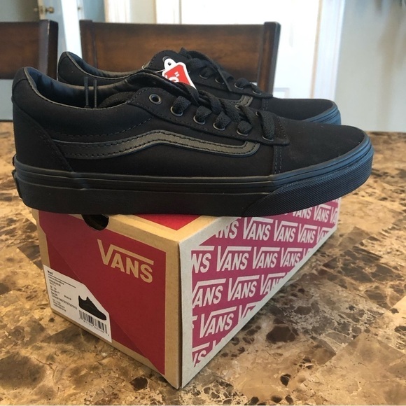 Vans Canvas black shoes sneakers, kids size 3.5. Brand new with box - Picture 4 of 15